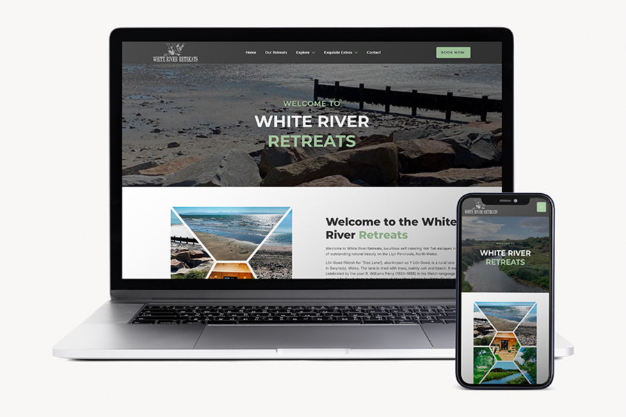 white river retreats web design